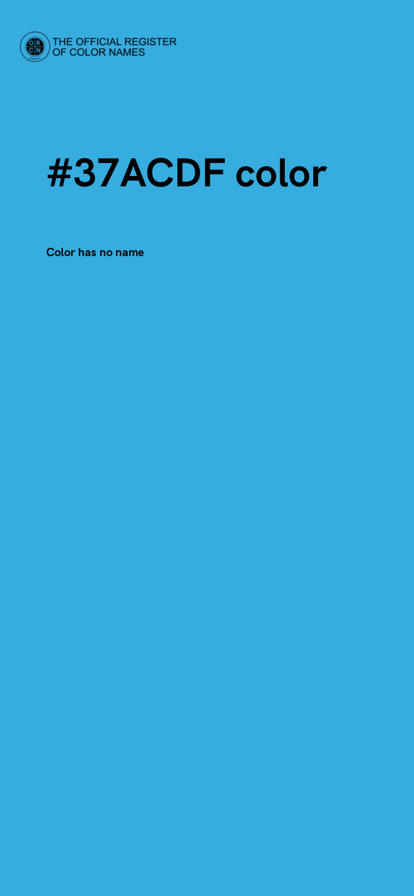 #37ACDF color image