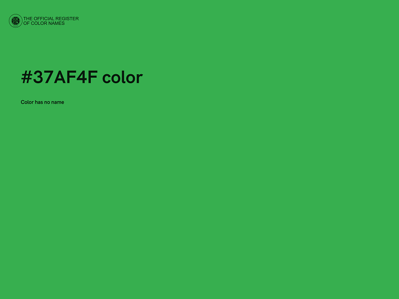 #37AF4F color image