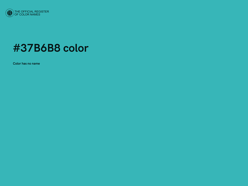 #37B6B8 color image