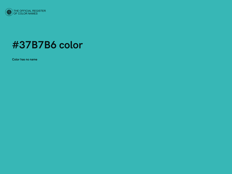 #37B7B6 color image