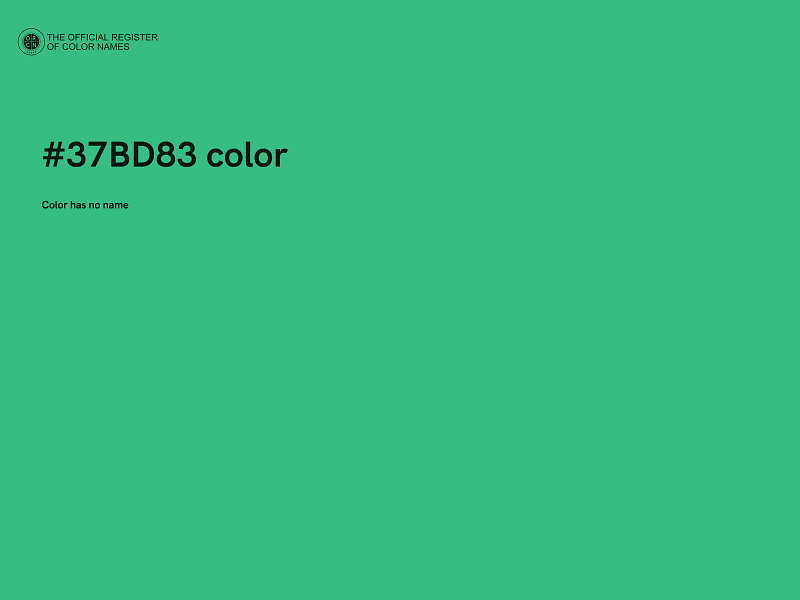#37BD83 color image