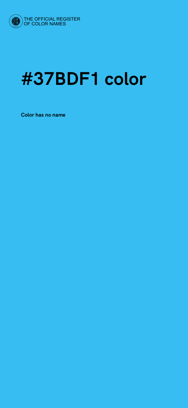 #37BDF1 color image