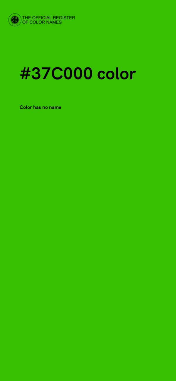 #37C000 color image