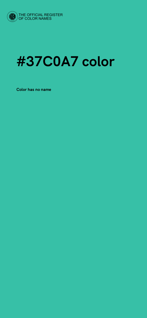 #37C0A7 color image
