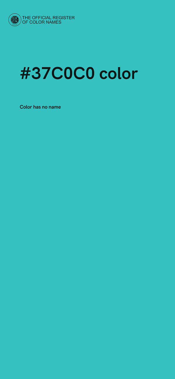 #37C0C0 color image