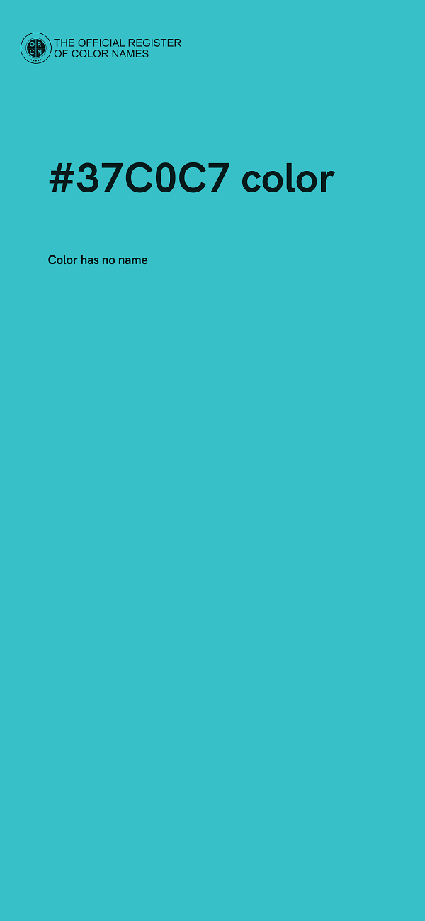 #37C0C7 color image