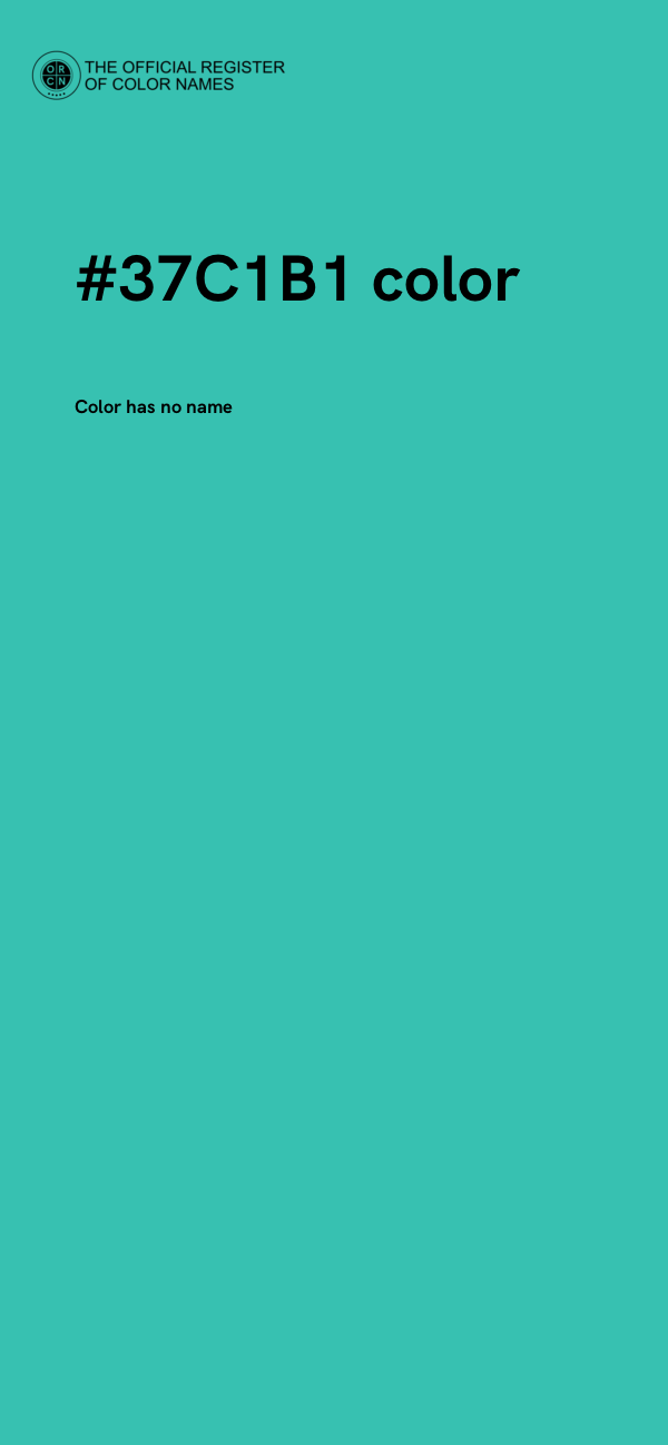 #37C1B1 color image
