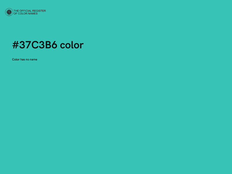 #37C3B6 color image