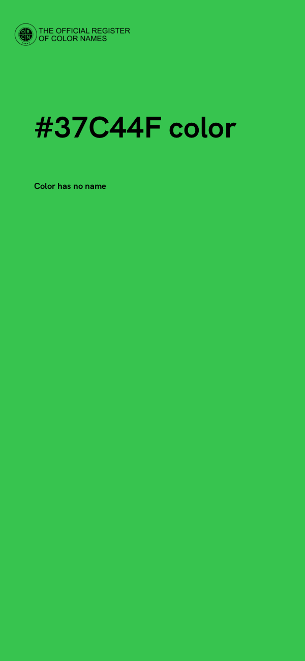 #37C44F color image