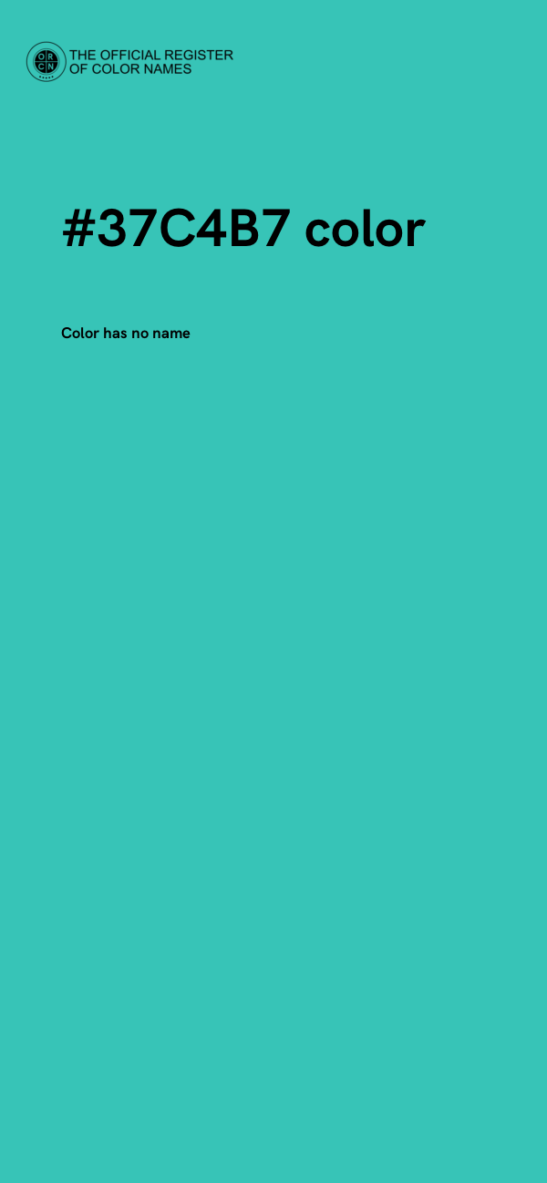 #37C4B7 color image