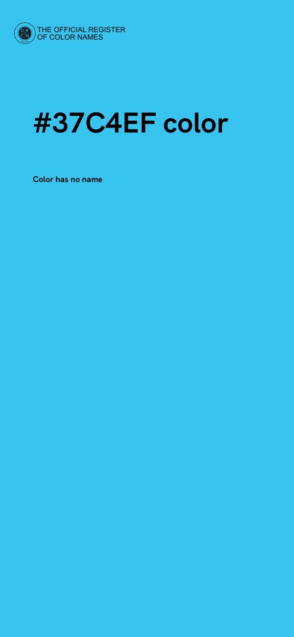 #37C4EF color image