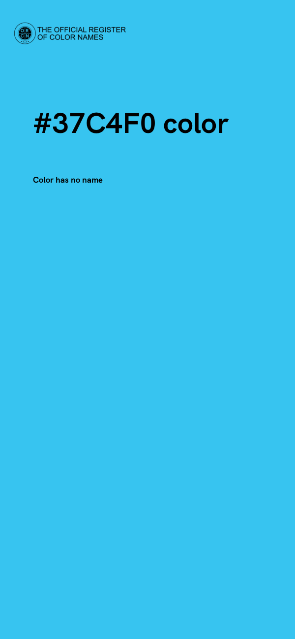 #37C4F0 color image