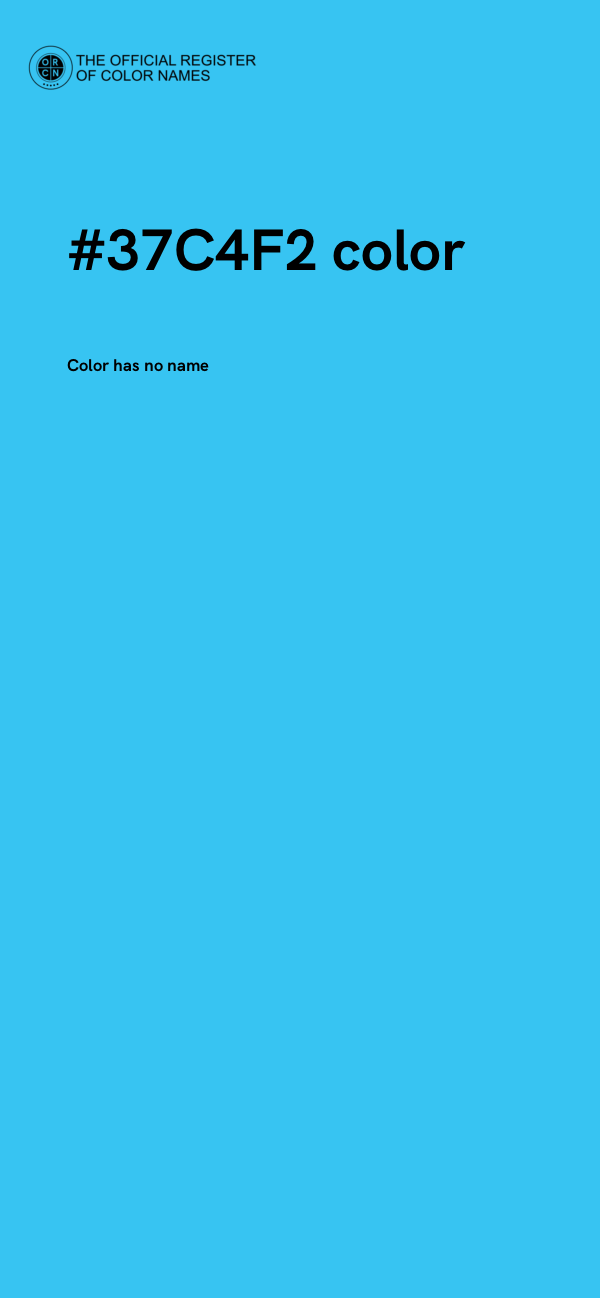 #37C4F2 color image