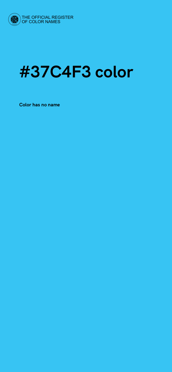 #37C4F3 color image