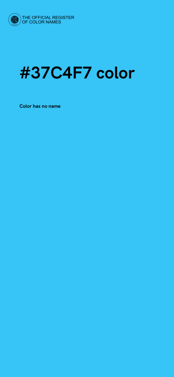 #37C4F7 color image
