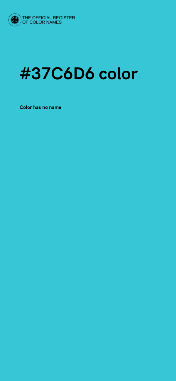 #37C6D6 color image