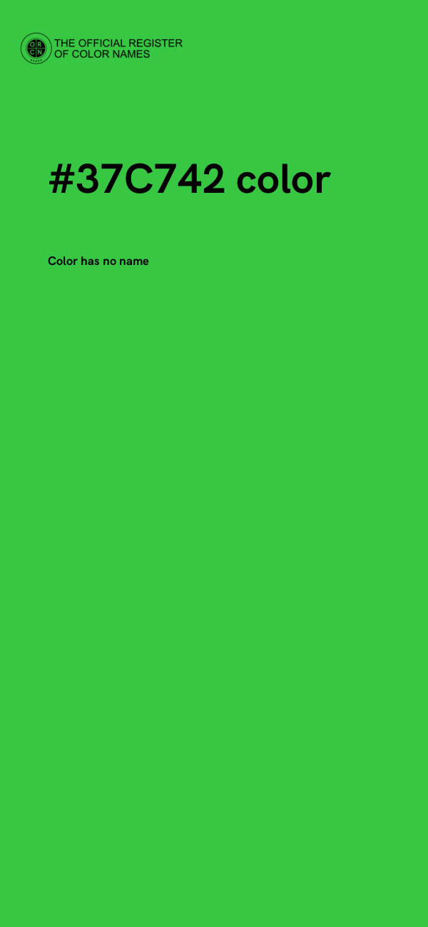 #37C742 color image