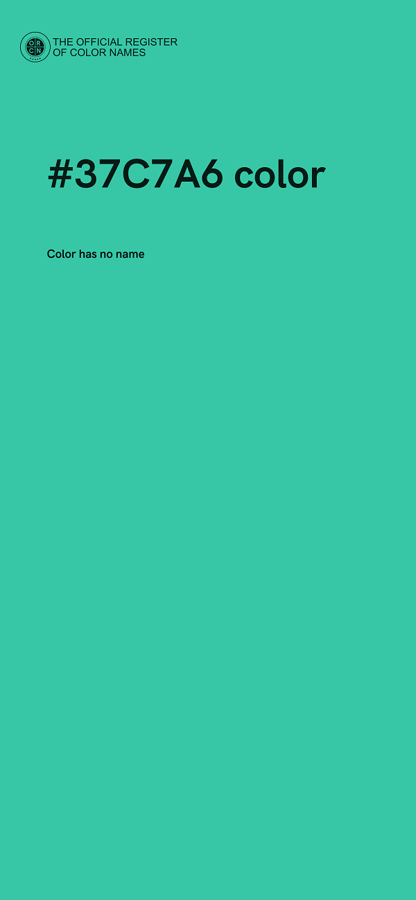 #37C7A6 color image