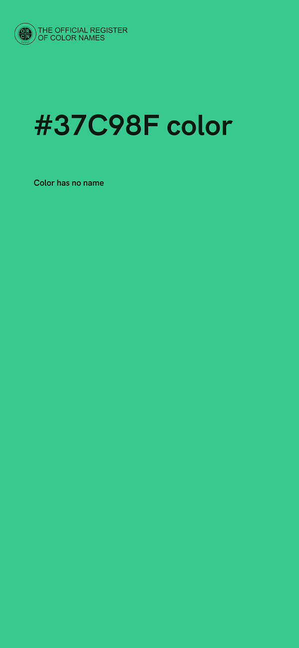 #37C98F color image