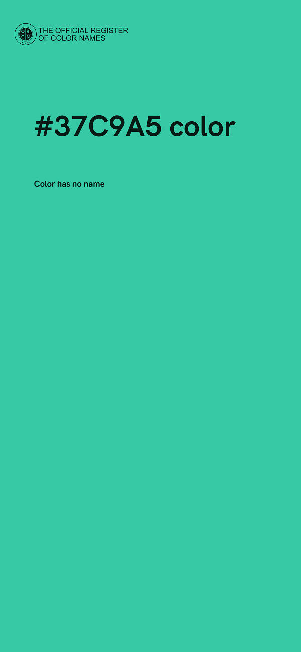 #37C9A5 color image