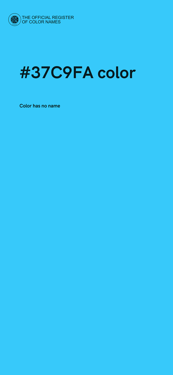 #37C9FA color image