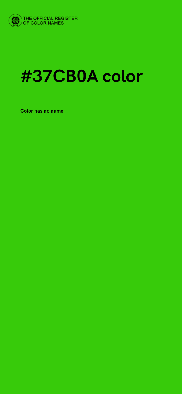 #37CB0A color image