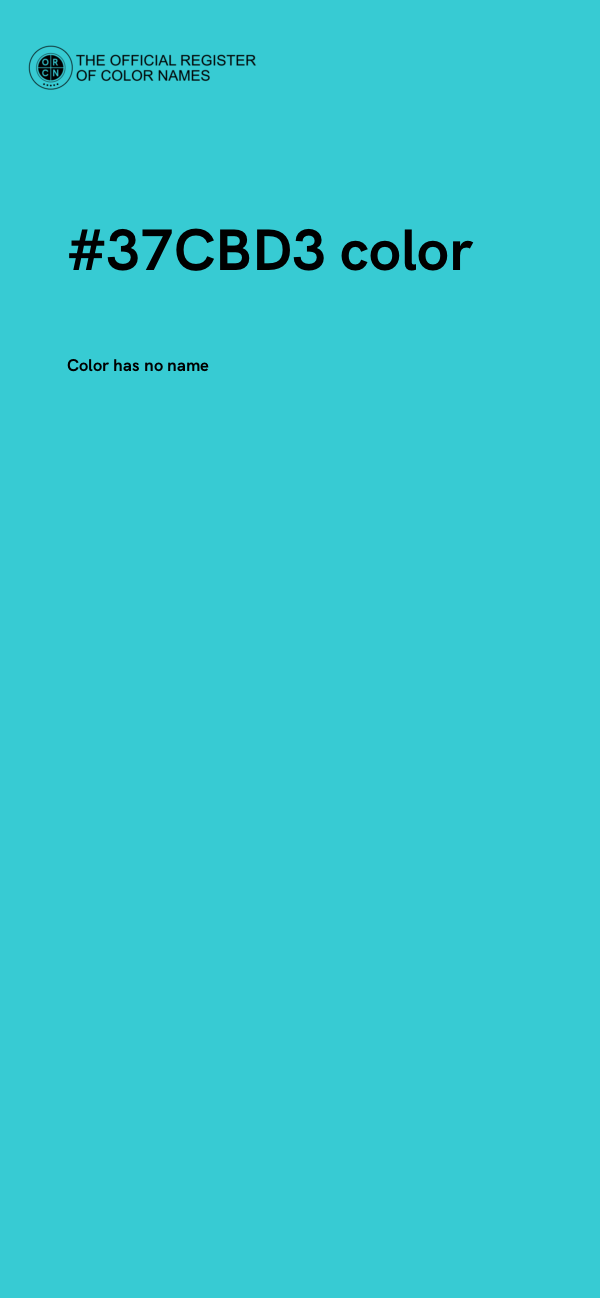 #37CBD3 color image