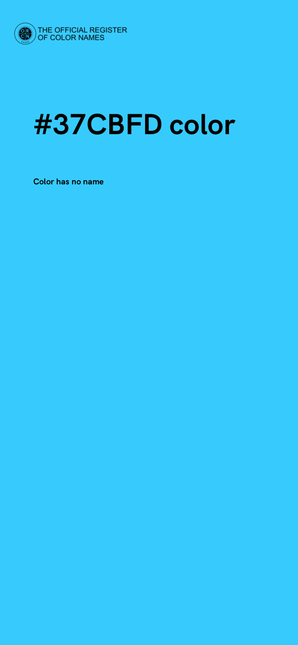 #37CBFD color image