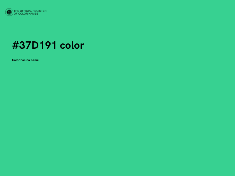 #37D191 color image