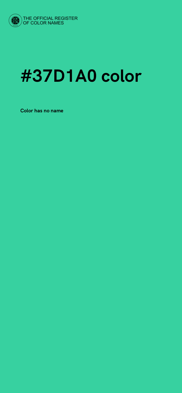 #37D1A0 color image