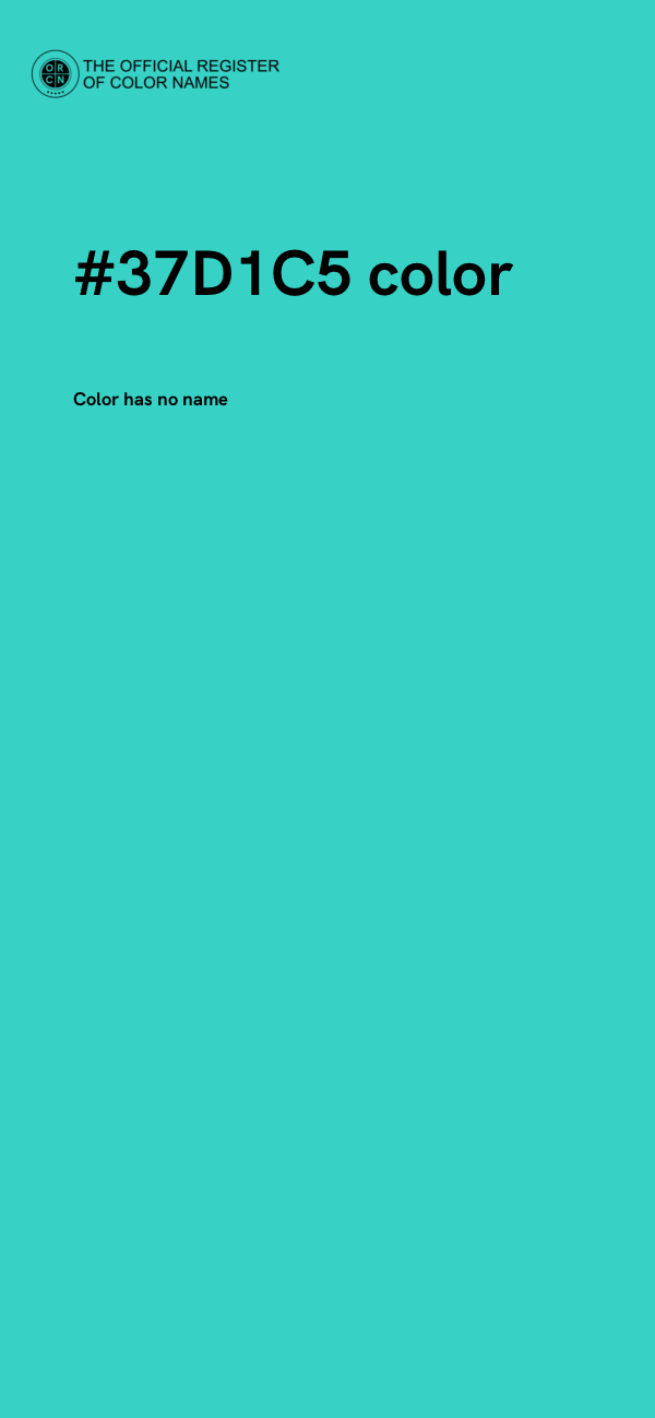 #37D1C5 color image