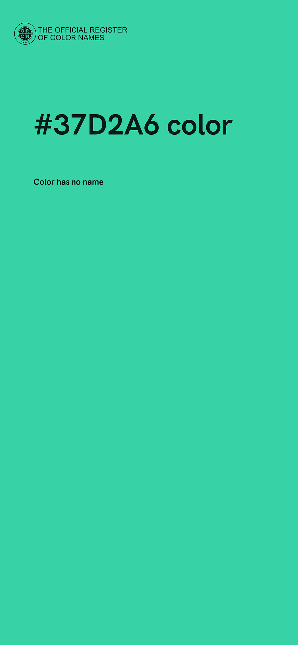 #37D2A6 color image