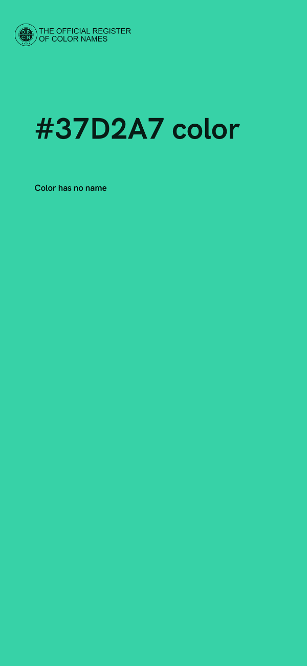 #37D2A7 color image