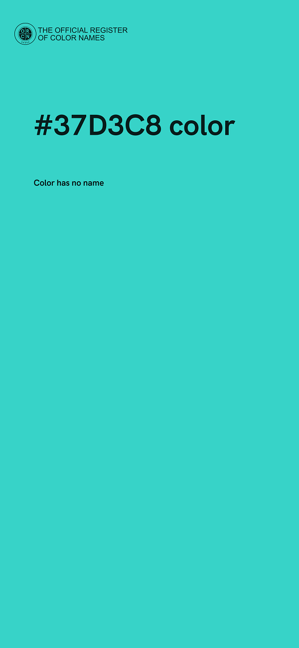 #37D3C8 color image