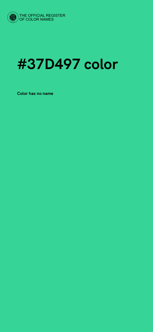 #37D497 color image