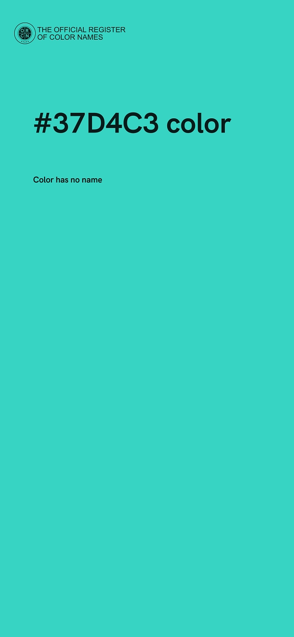 #37D4C3 color image