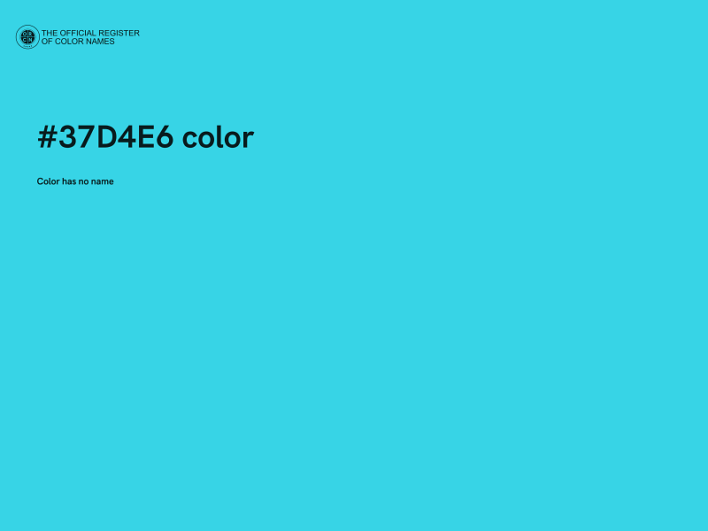 #37D4E6 color image