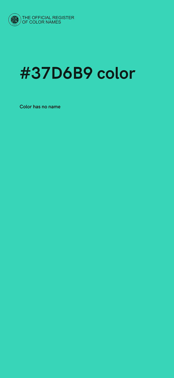 #37D6B9 color image