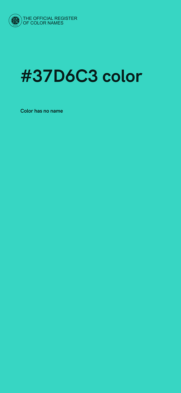 #37D6C3 color image
