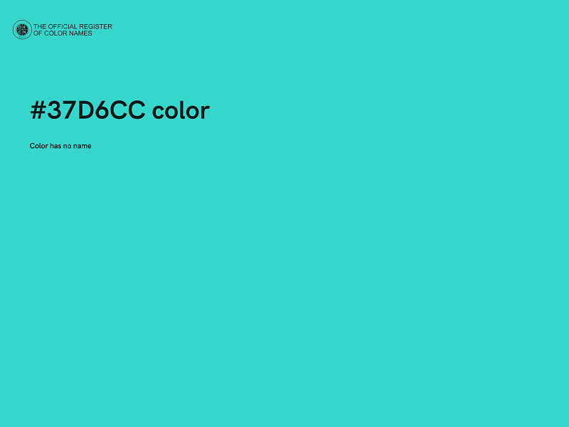 #37D6CC color image