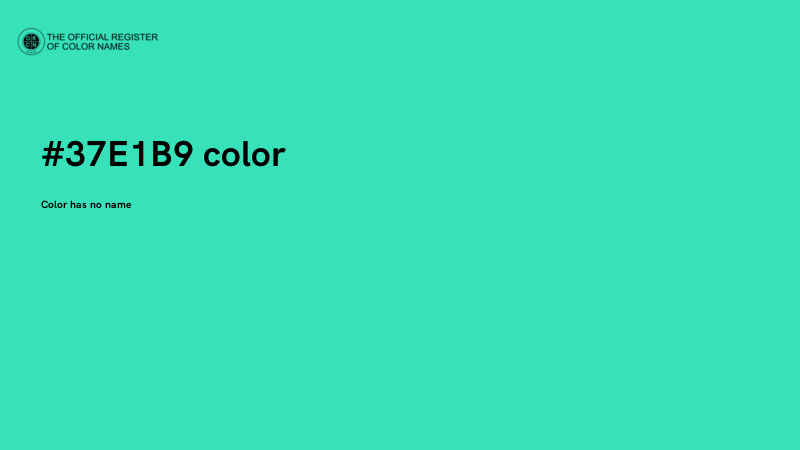 #37E1B9 color image