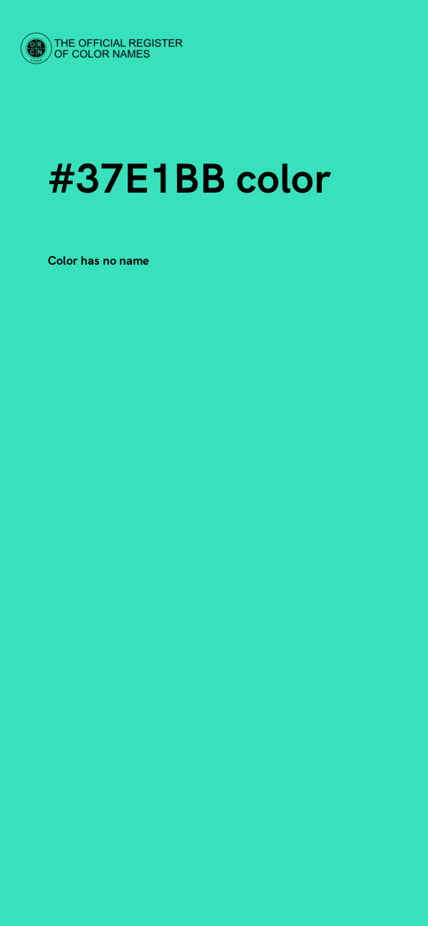 #37E1BB color image