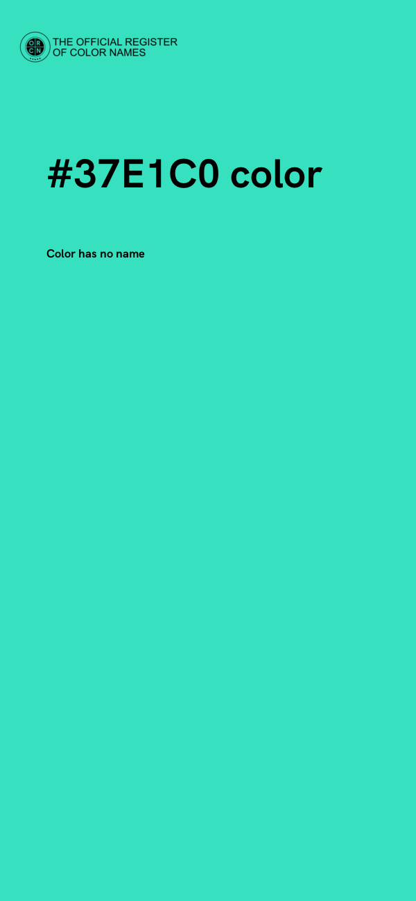 #37E1C0 color image