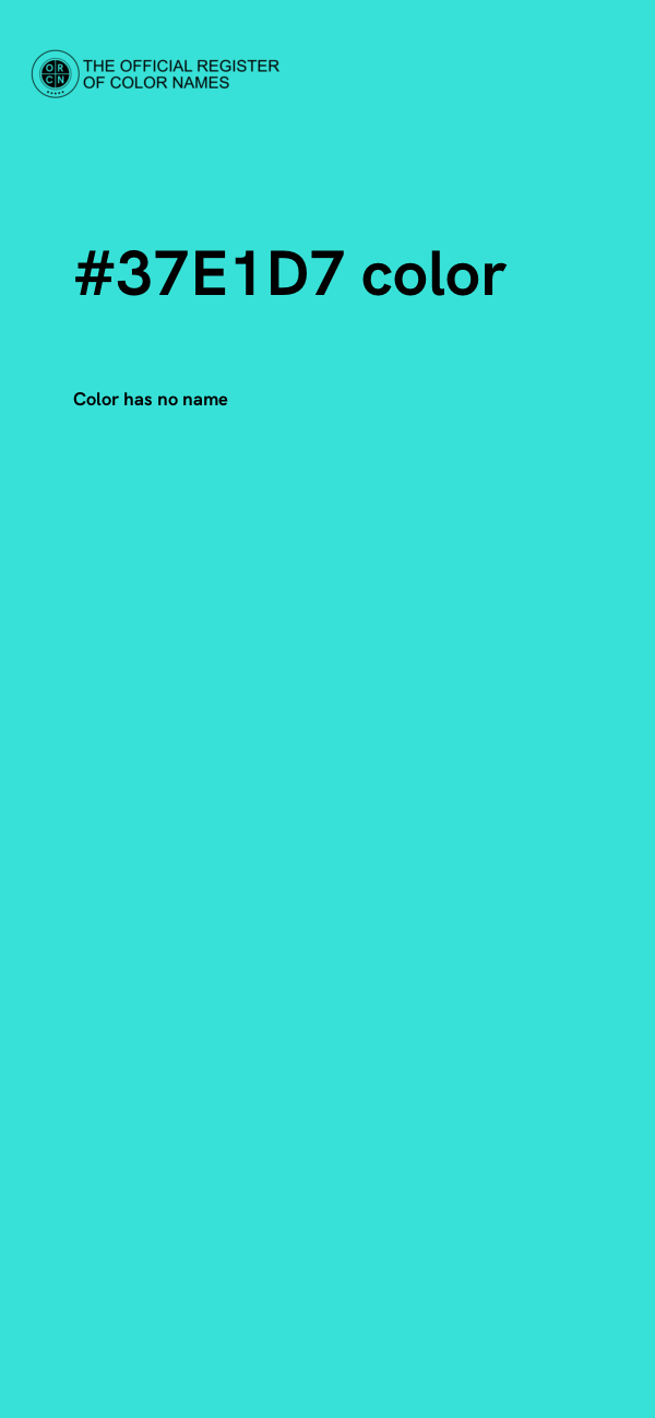 #37E1D7 color image