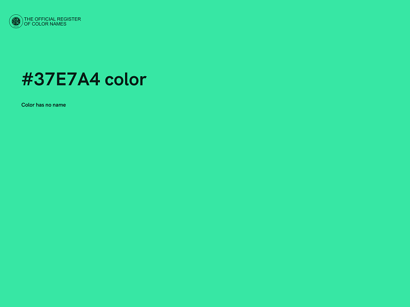 #37E7A4 color image