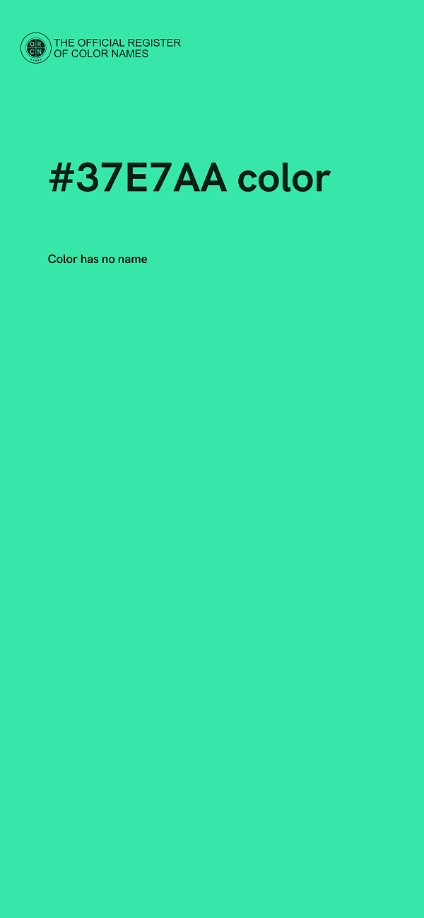 #37E7AA color image