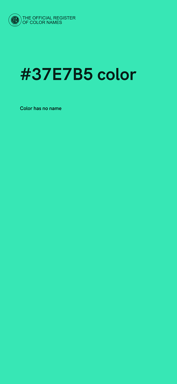 #37E7B5 color image