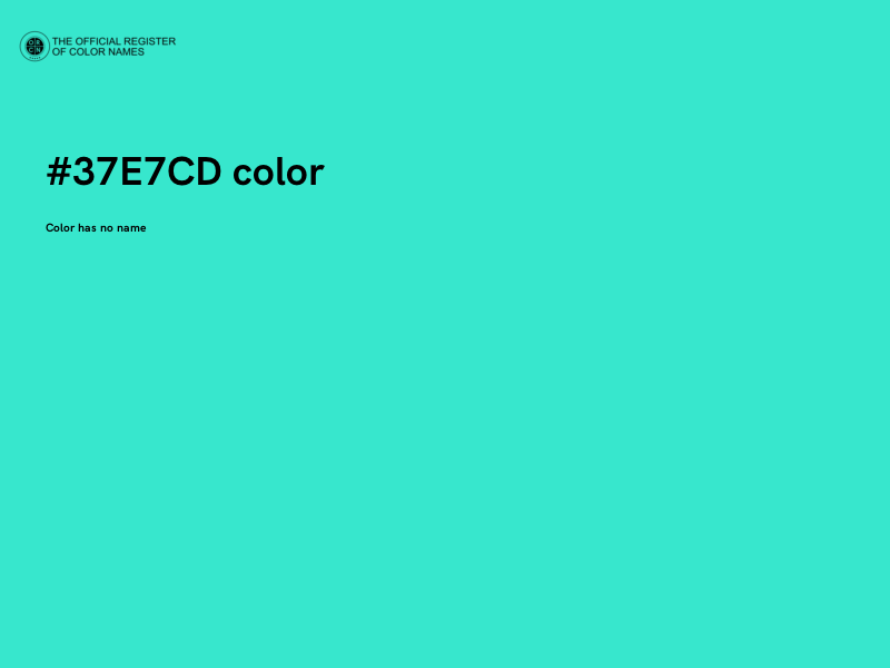 #37E7CD color image