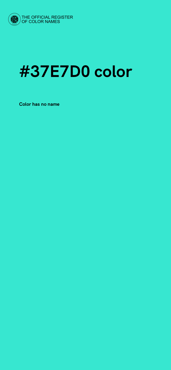 #37E7D0 color image