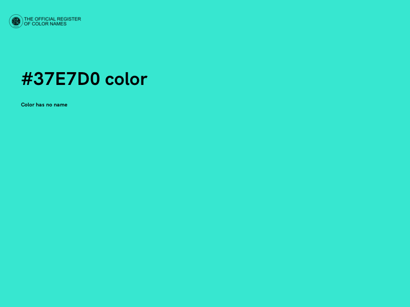 #37E7D0 color image